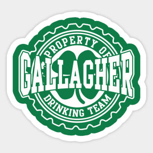 Irish Gallagher Drinking Team St Patrick's Day Sticker